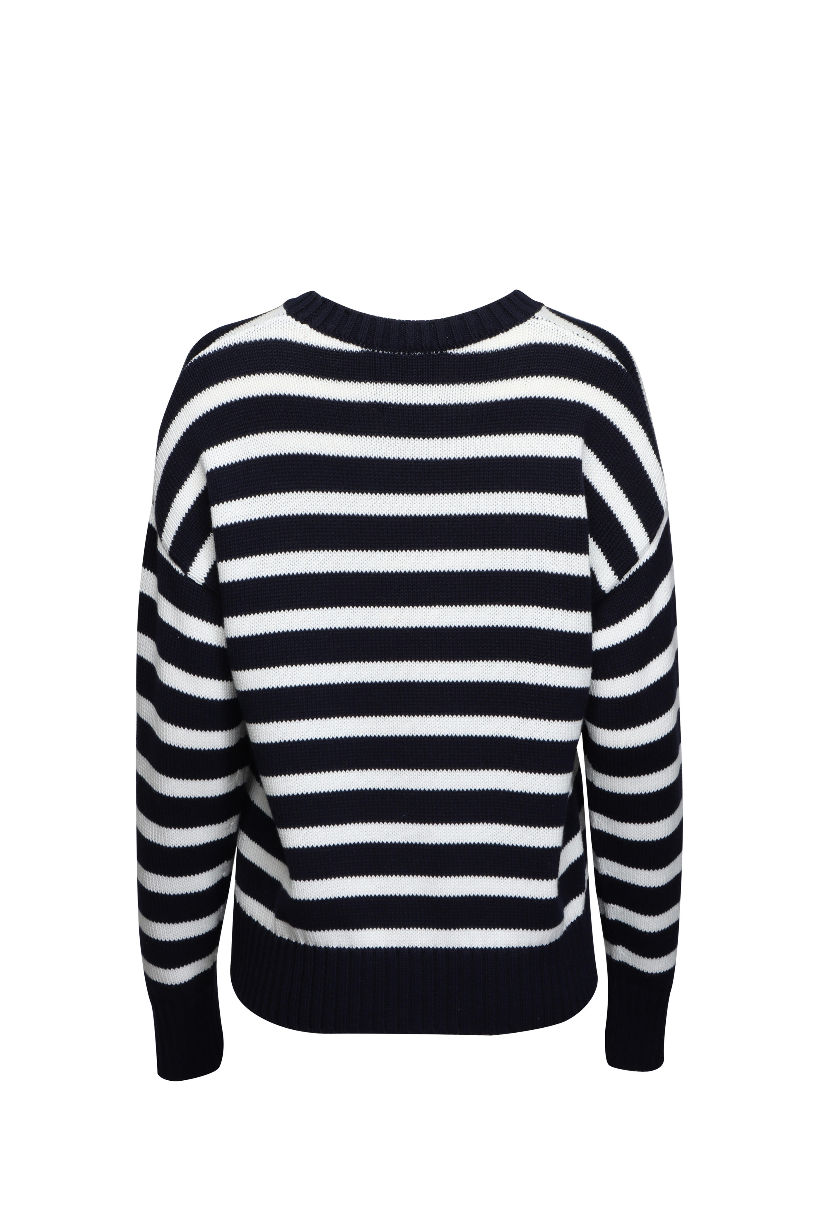 Kerri Rosenthal - Summer Imperfect Heart Indigo & White Sweater