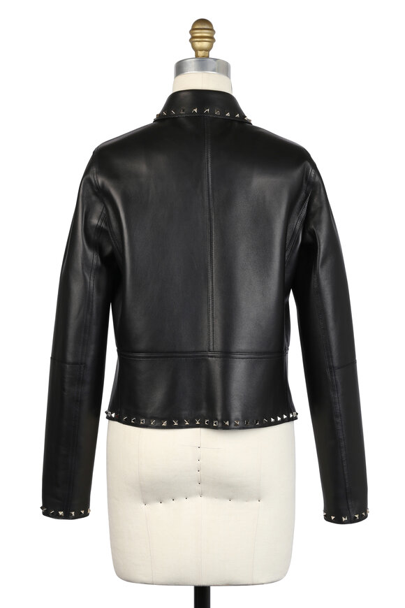 Valentino - Rockstud Black Leather Jacket 