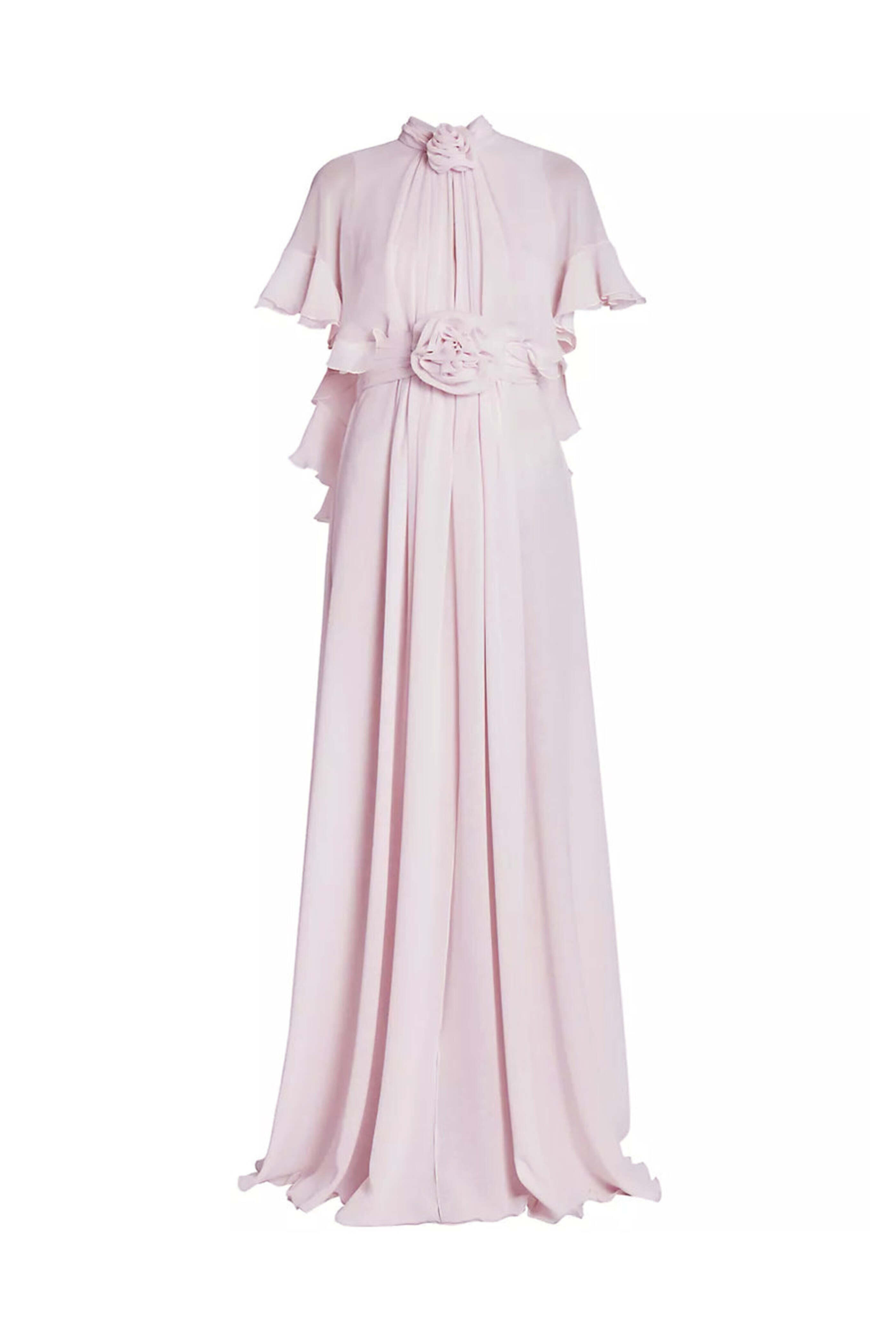 Giambattista Valli - Pale Rose Georgette Cape Gown