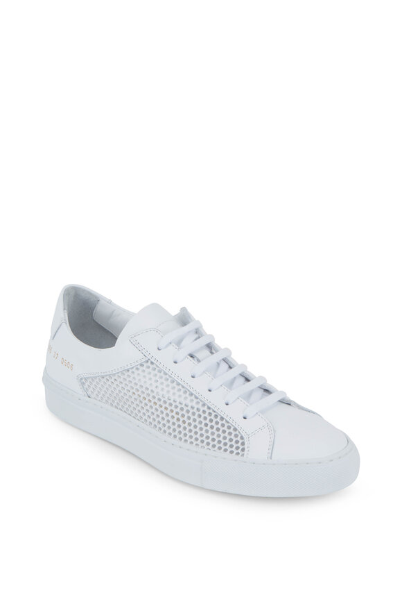 Woman by Common Projects - Achilles White Mesh Low-Top Sneaker 