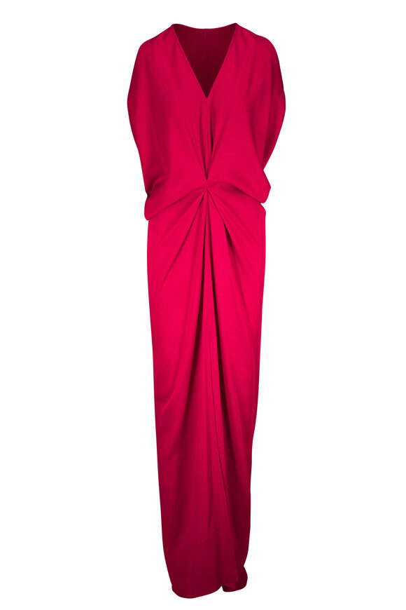 Zero + Maria Cornejo Miu Long Rouge Eco Drape Dress