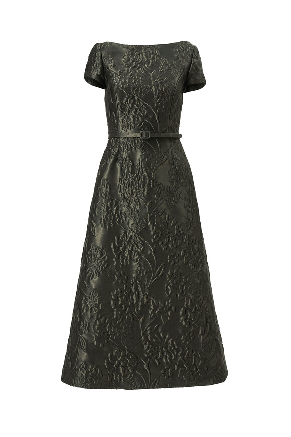 Carolina Herrera Forest Green A-Line Dress - view 1