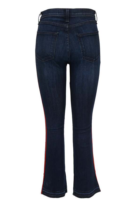 Veronica Beard - Carolyn Navy & Red Tux Striped Baby Boot Jean