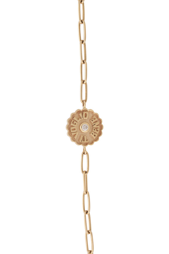 Marlo Laz 14k Yellow Gold Diamond "Ti Voglio Bene" Bracelet - view 2