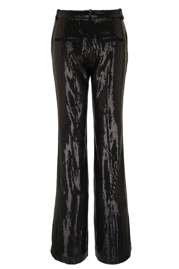 Michael Kors Collection - Haylee Black Sequin Flare Pant 