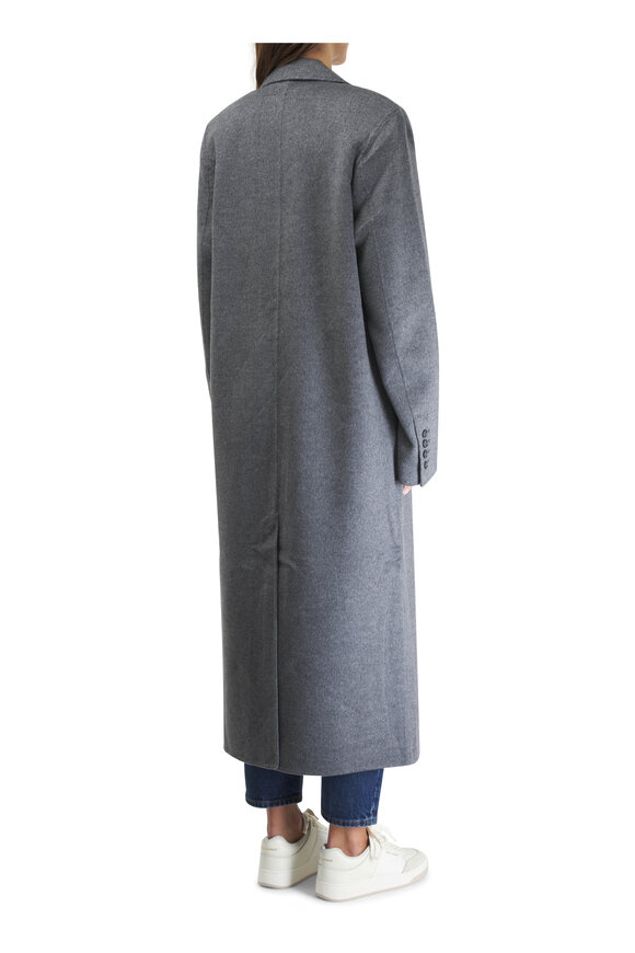 Totême - Classic Medium Gray Double Face Wool Coat