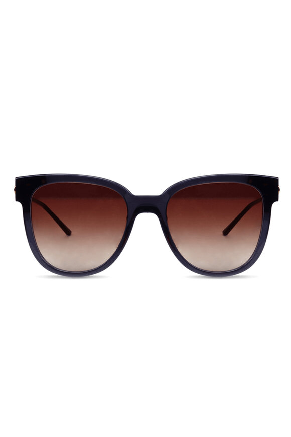 Thierry Lasry Flashy Navy & Brown Cat Eye Sunglasses