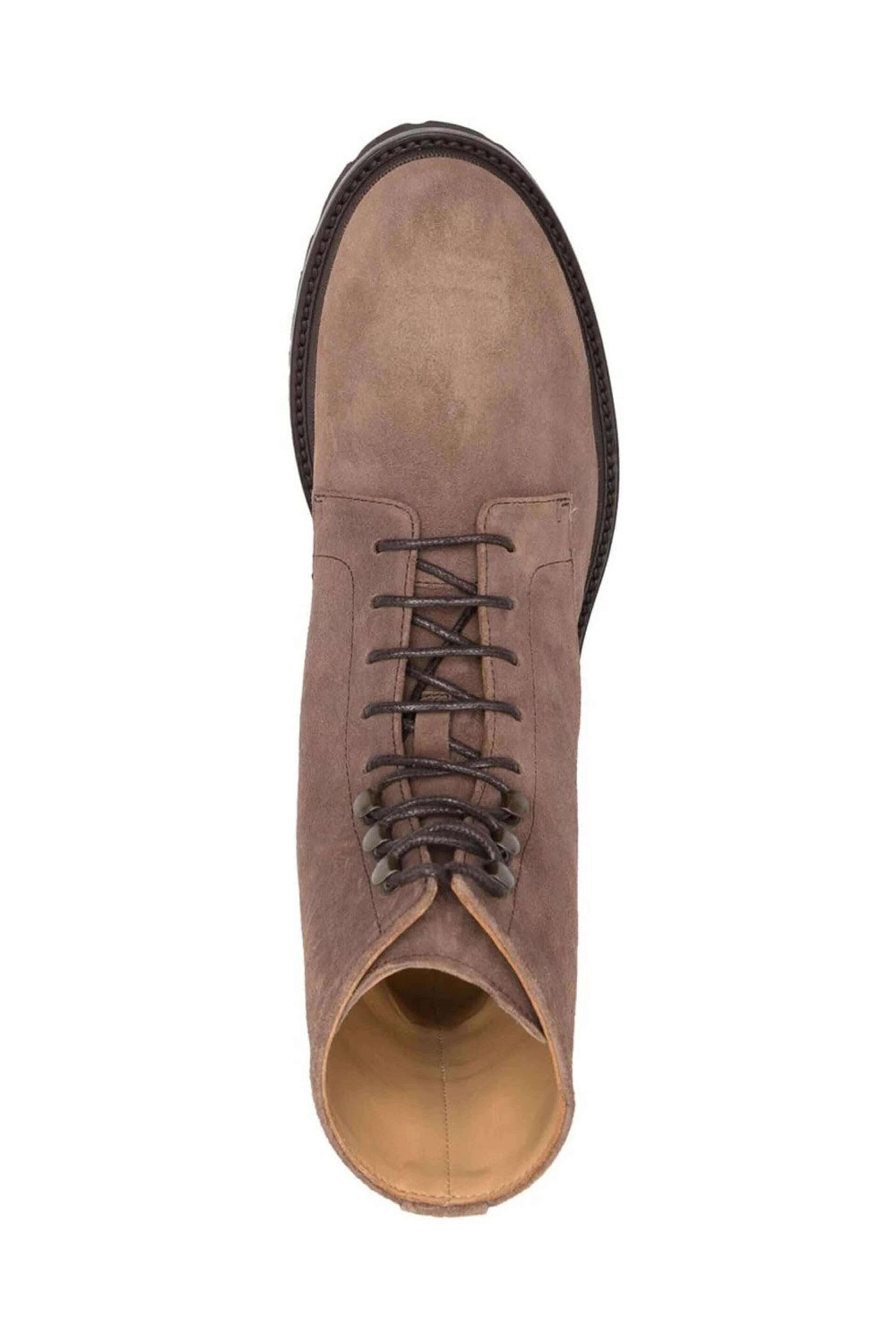 Brunello Cucinelli - Brown Suede Lug Sole Boot