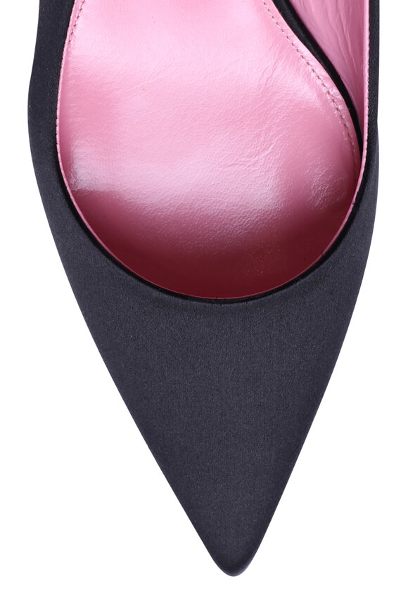 Giambattista Valli Black Crystal & Satin Slingback Pump - view 5