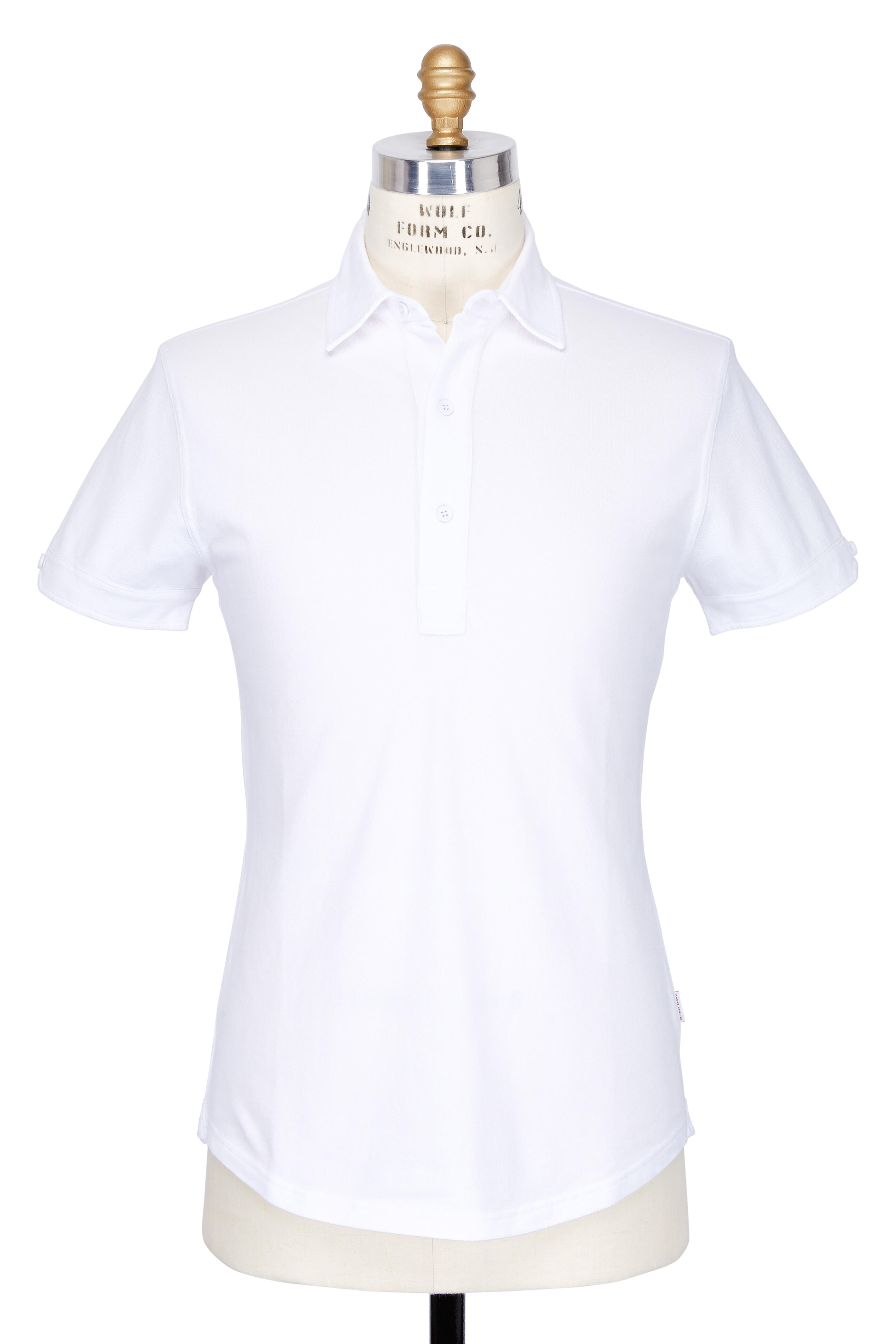 Sebastian Cotton Pique Polo Shirt in White - Orlebar Brown