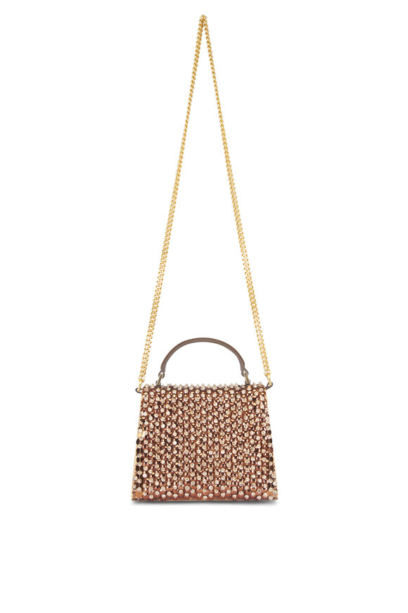 Valentino Garavani Mini VSling Gold Embroidered Top Handle Bag - view 3