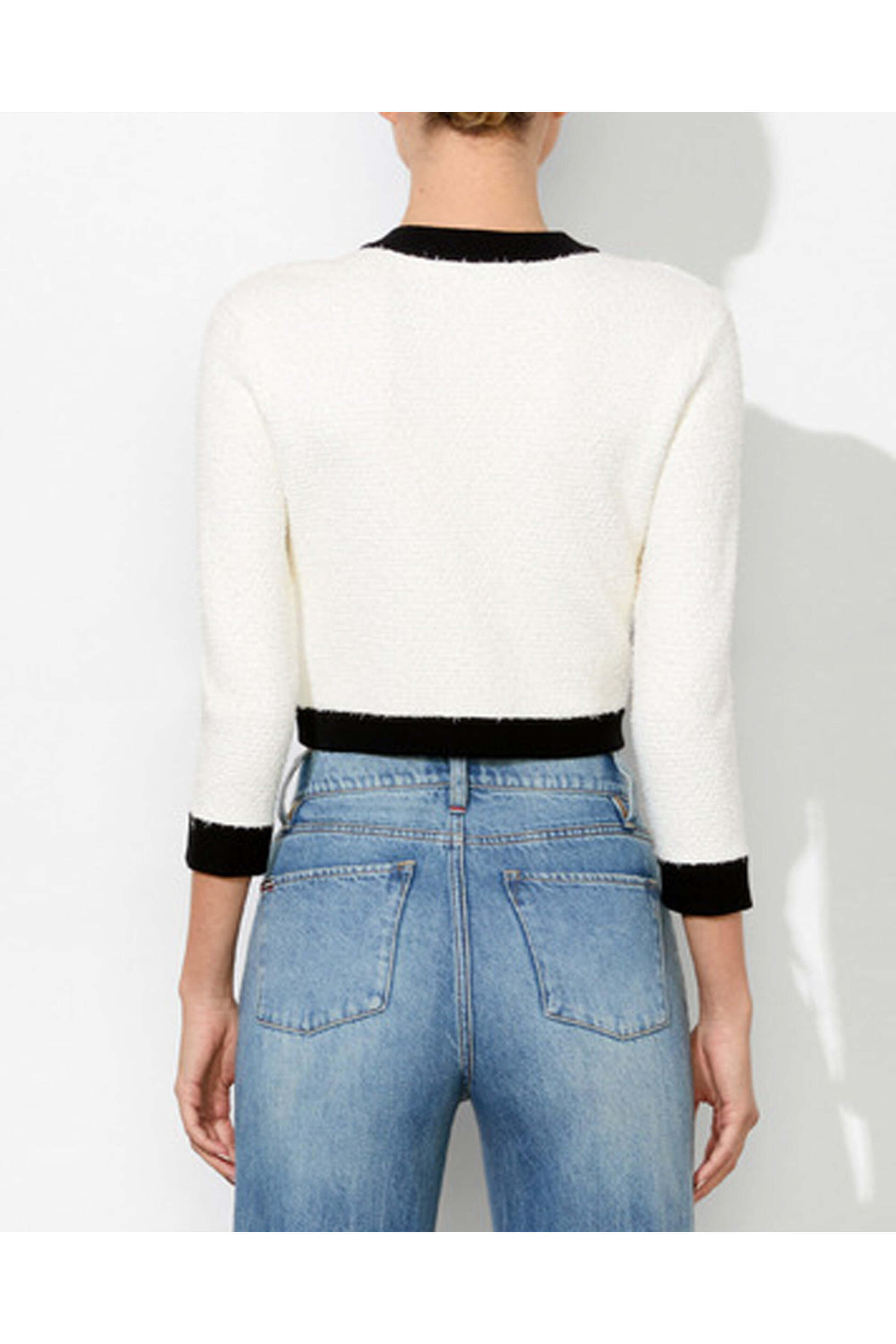 売れ筋商品|||アリス アンド オリビア ニット&セーター レディース アウター CLAIRA CARDI - Cardigan - soft white/black Alice + Olivia Claira Colorblocked Cardigan | Saks Fifth Avenue