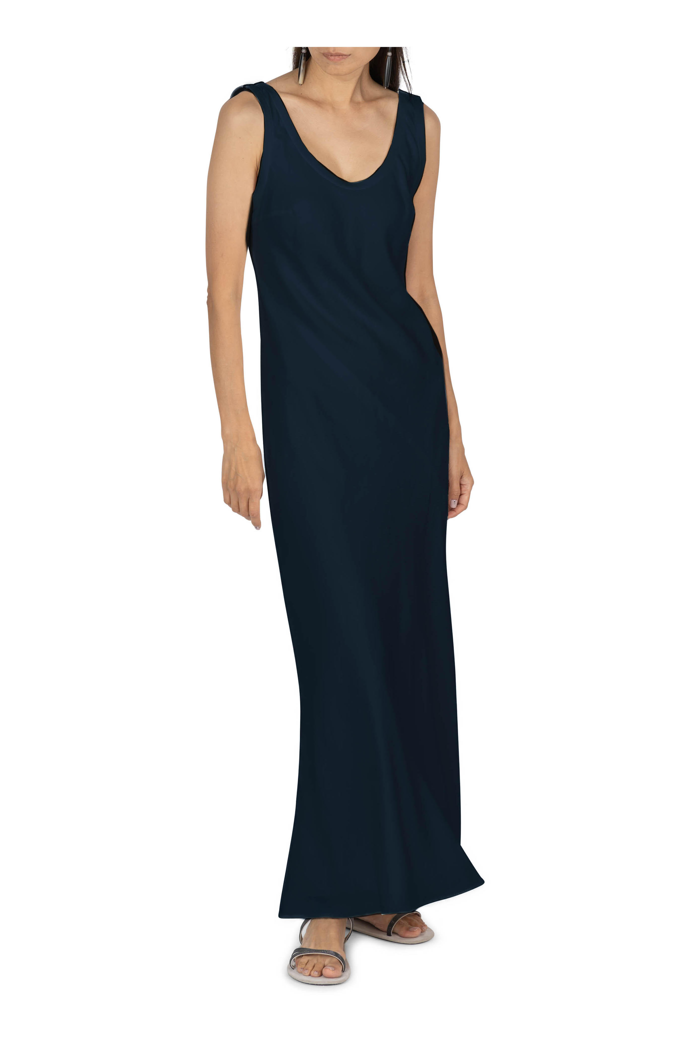 Brunello Cucinelli - Navy Blue Minimal Tank Dress