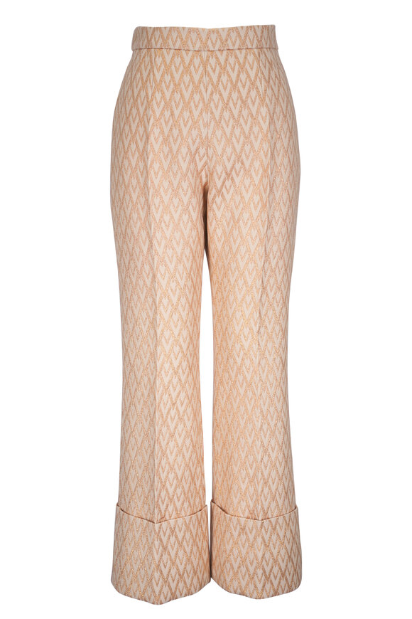 Valentino Mossi Lurex Jacquard VLogo Pant