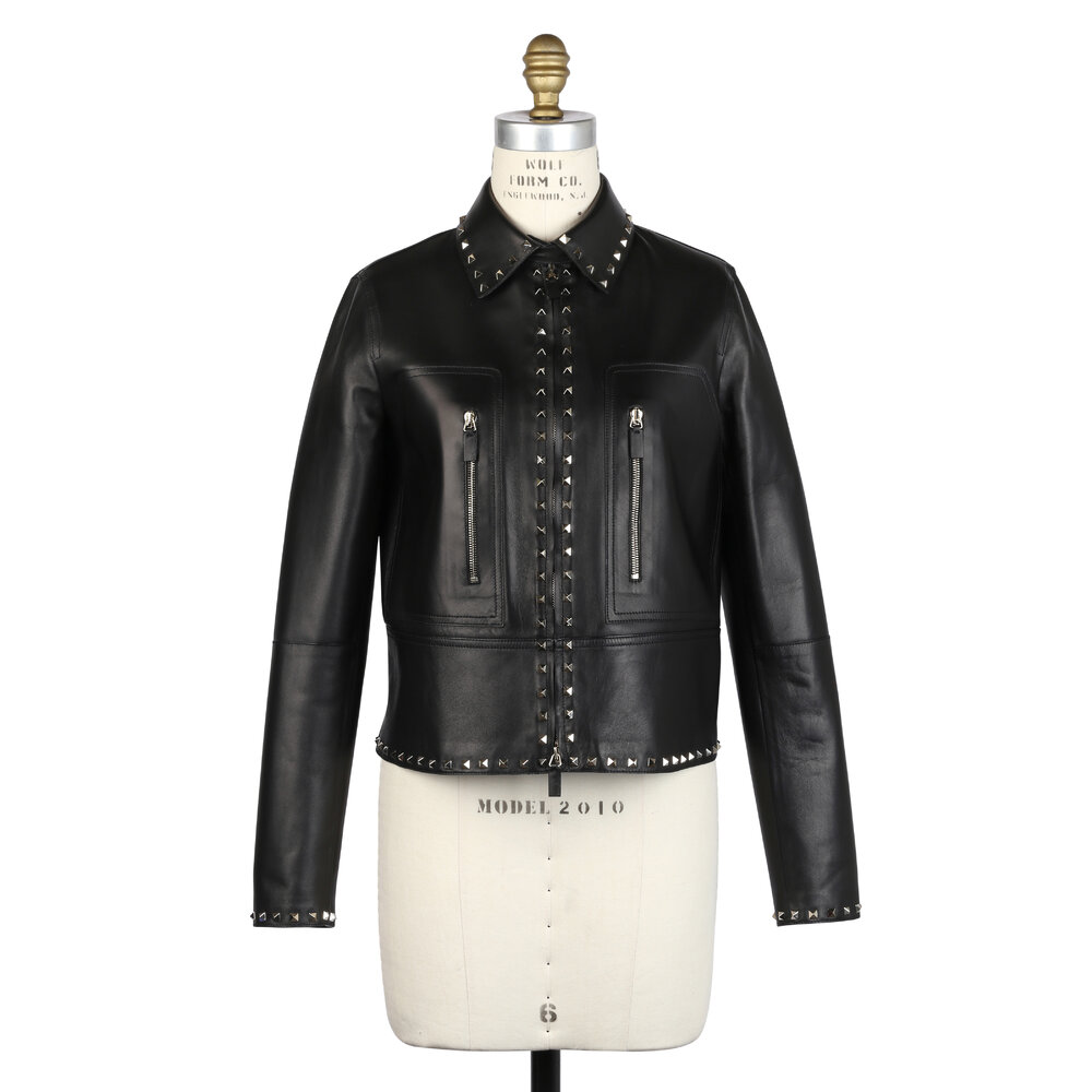 Valentino - Black Leather Jacket | Mitchell Stores