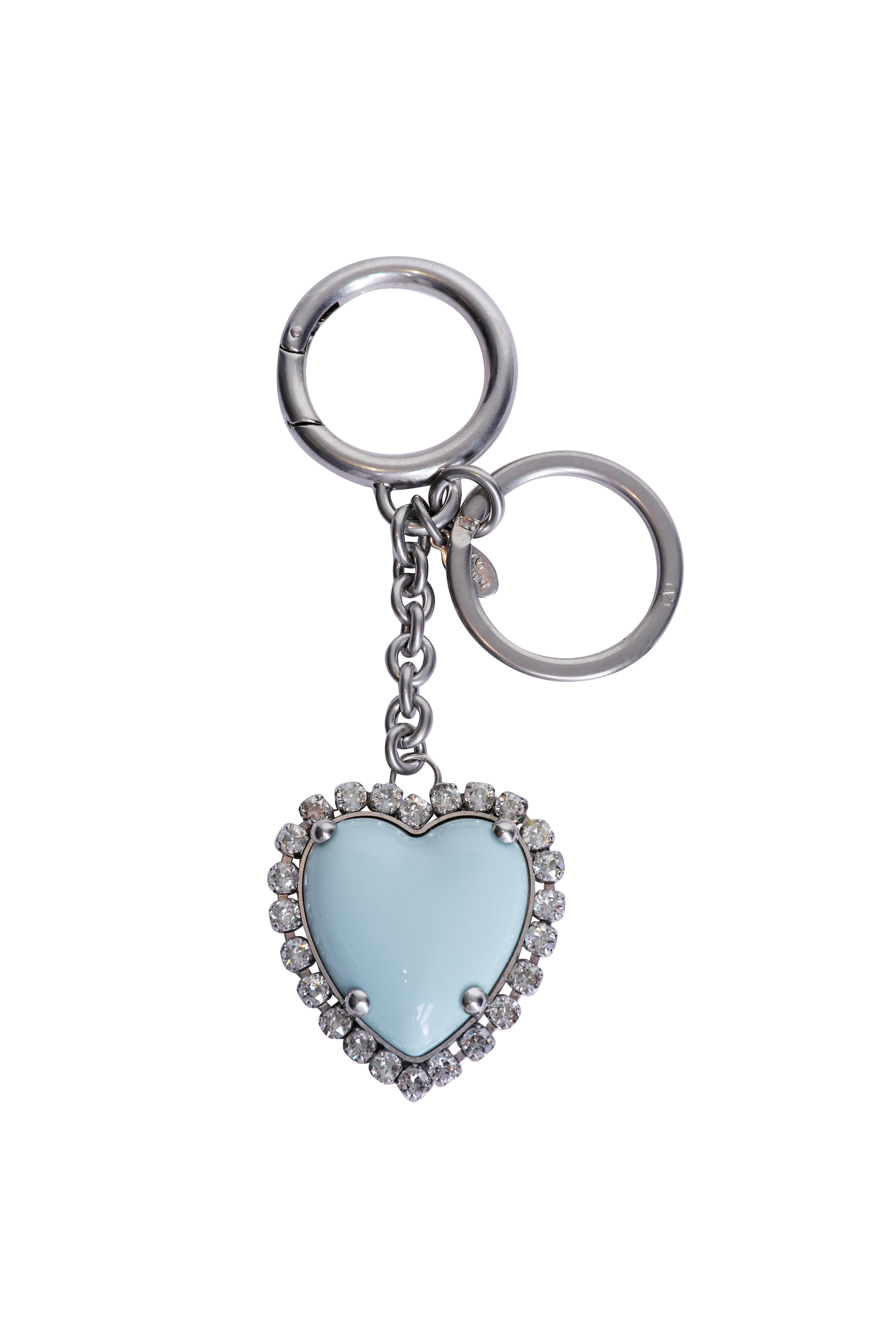 ★バッグチャーム【VALENTINO】クリスタルのCOEUR HYPERBOLE Valentino Garavani - Coeur Hyperbole Bag Charm with Key Chain