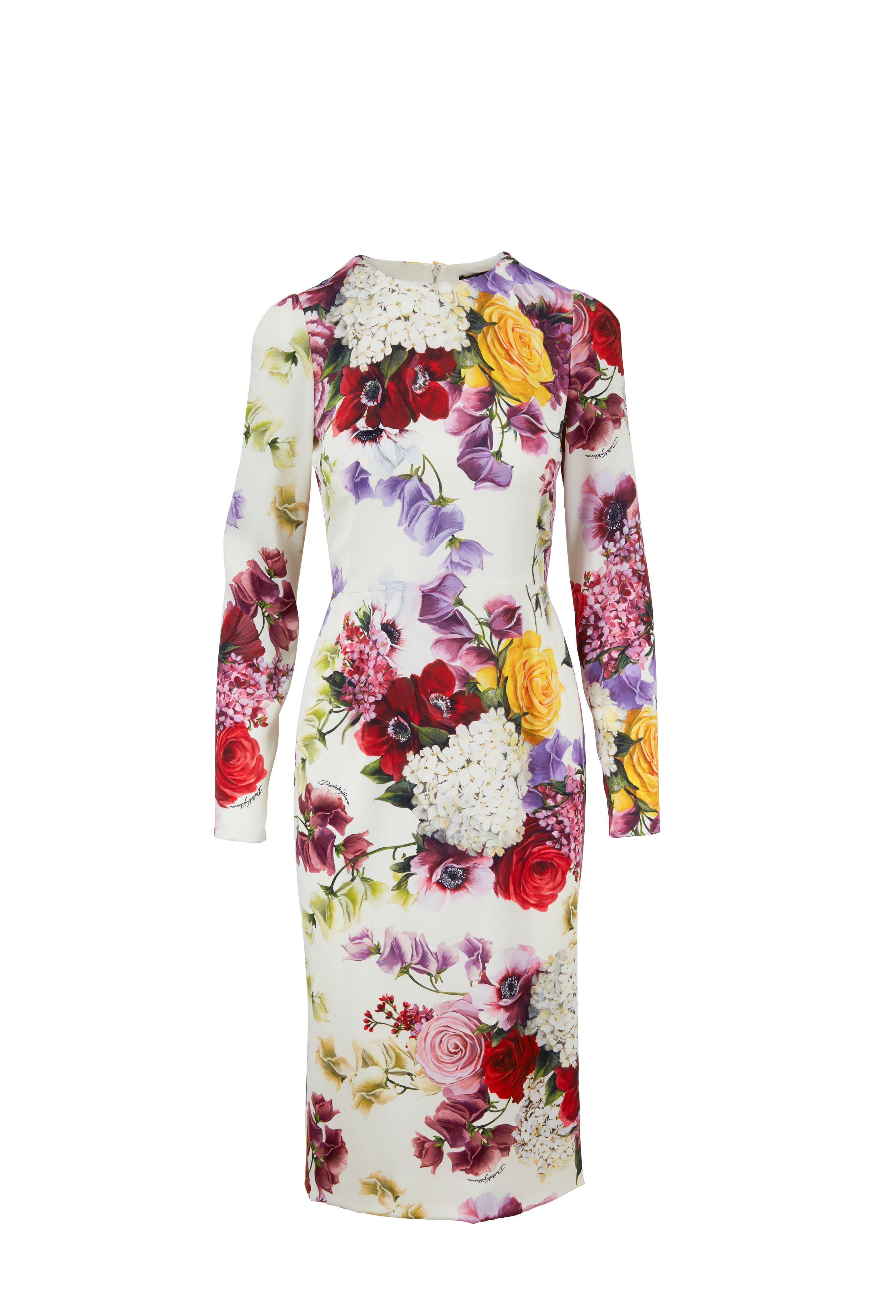 【送料&関税込】Dolce & Gabbana Silk Charmeuse Midi Dres Majolica-print silk charmeuse midi dress in Print for Women