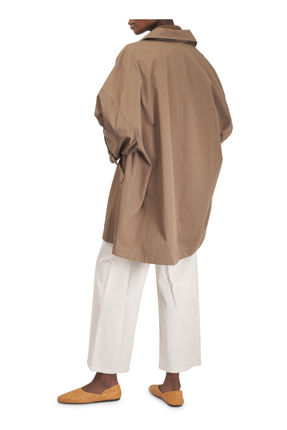 Nili Lotan Megan Stone Stretch Cotton Cropped Wide Leg Pant - view 6