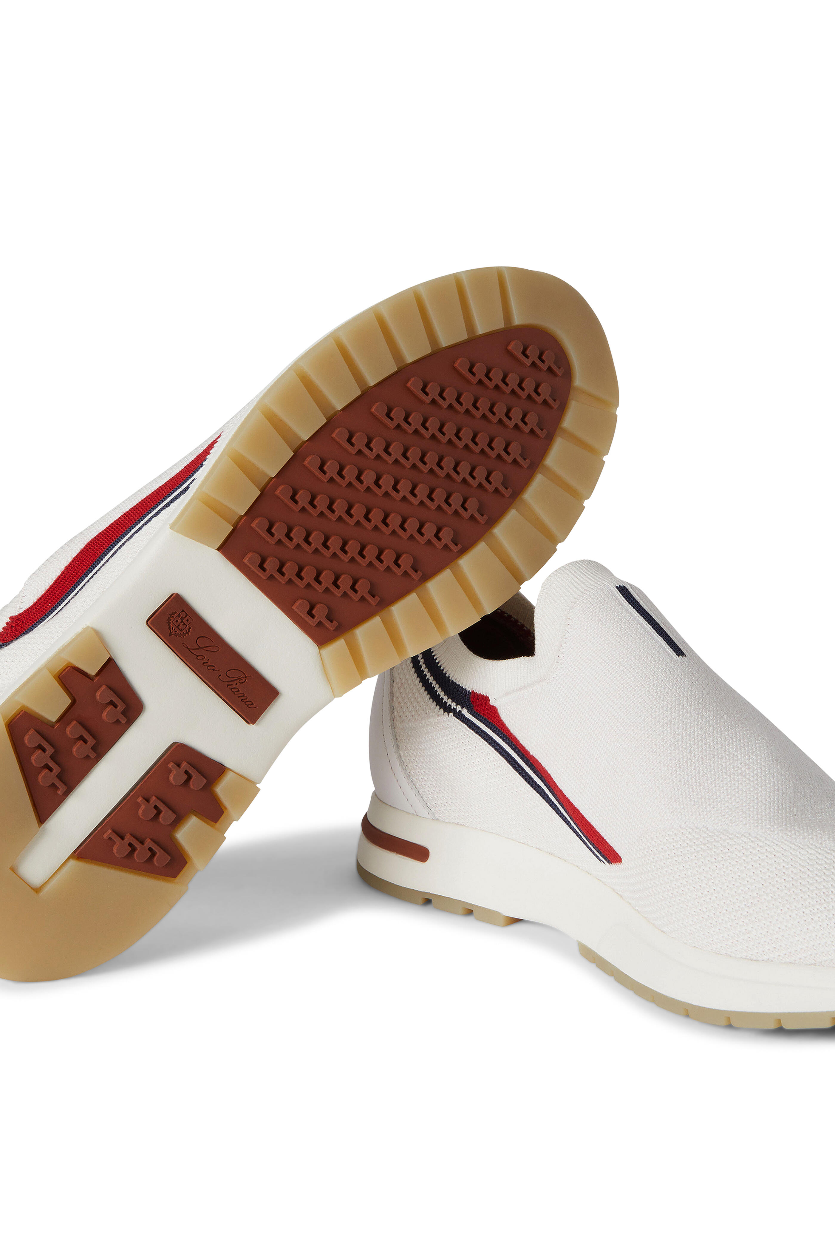 Loro Piana - Marina White Flexy Slip On Sneaker | Mitchell