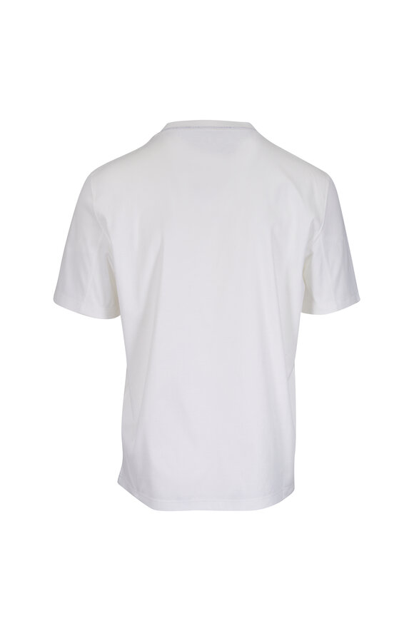 Brunello Cucinelli White Cotton Jersey T-Shirt - view 3