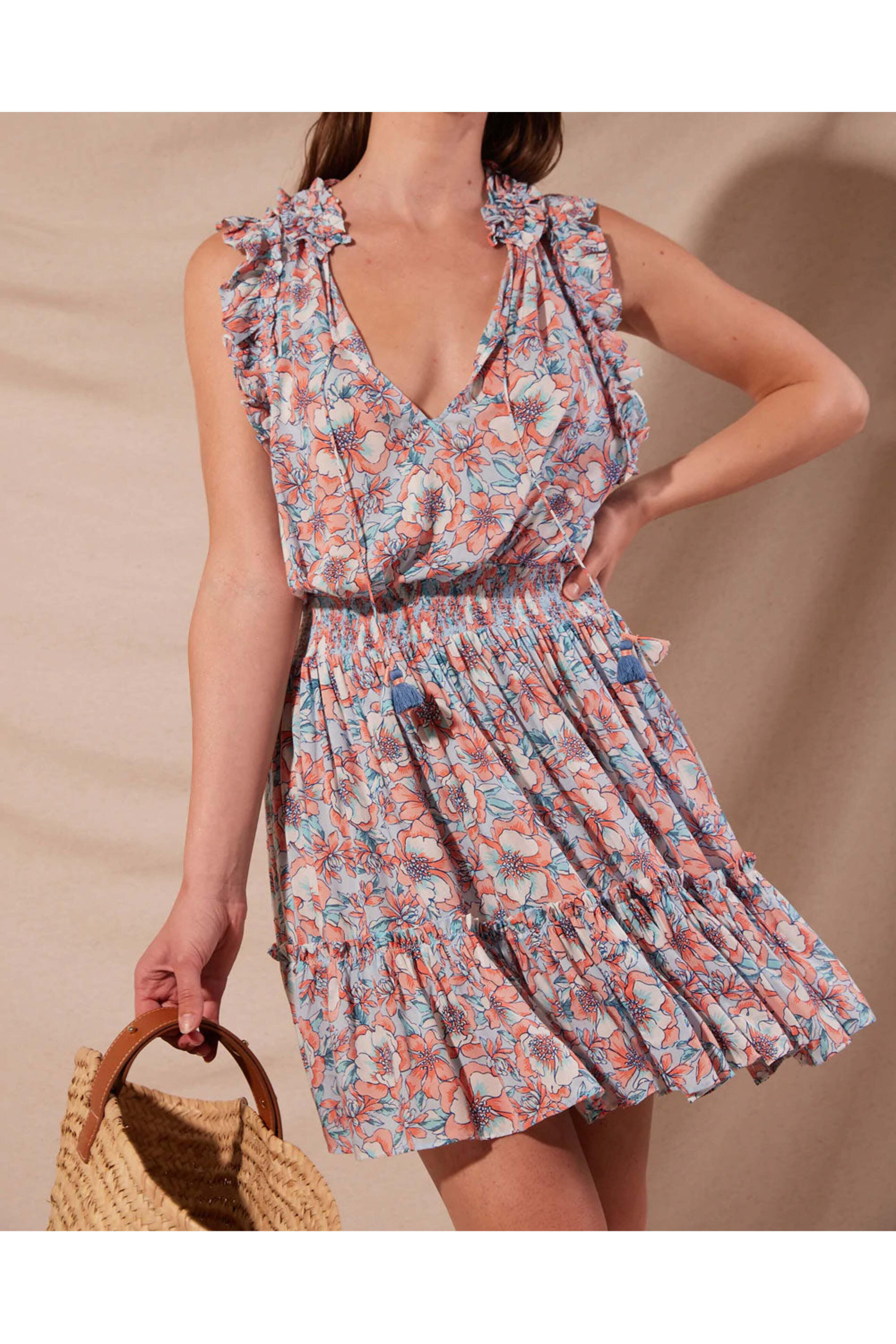 Poupette St Barth - Aqua Dalia Triny Mini Dress