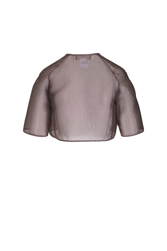 Talbot Runhof Rivet Light Taupe Organza Jacket - view 4
