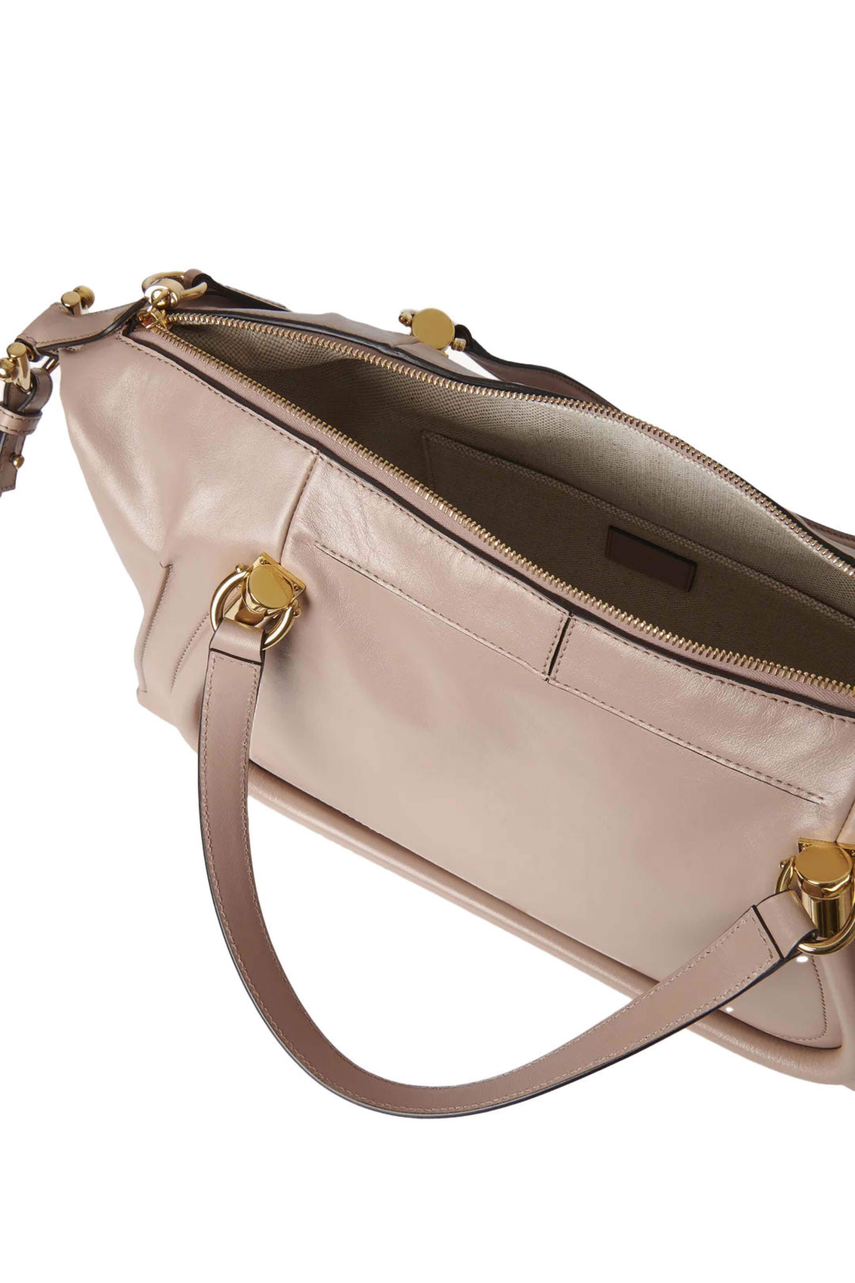 Chloé - Paraty 24B Deep Beige Leather Top Handle Bag
