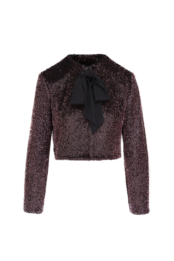 Veronica Beard Bancroff Black & Copper Sequin Jacket - view 1