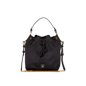 【送料&関税込】Tom Ford Day Bags Bucket Tom Ford - Black Lux Nylon Medium Bucket Bag | Mitchell Stores