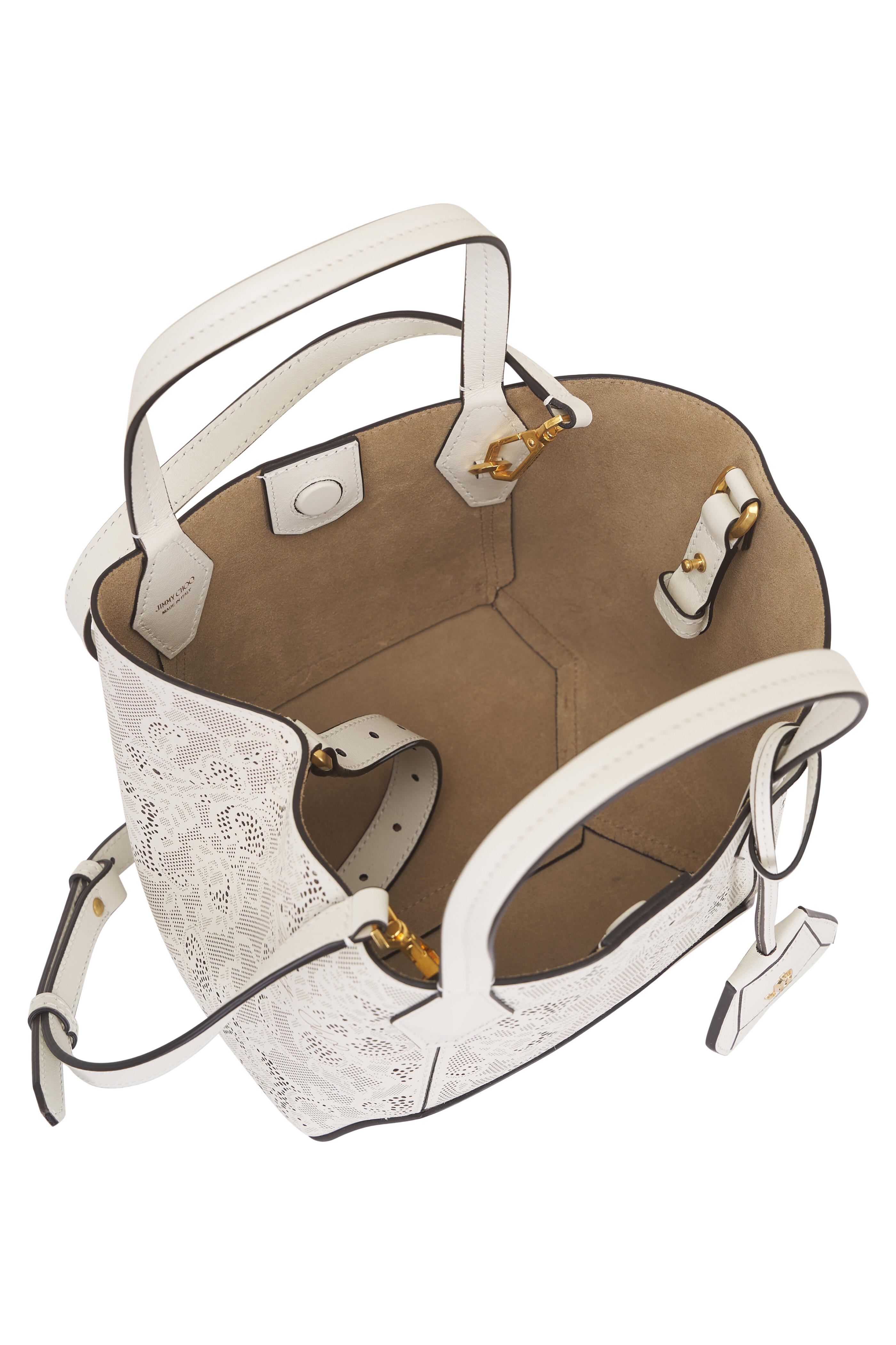 Jimmy Choo - Mini Lace Diamond Latte & Natural Tote