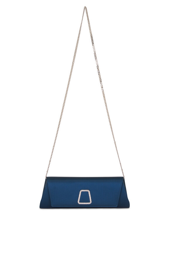 Akris Small Anouk Deep Petrol Trapezoid Clutch - view 1