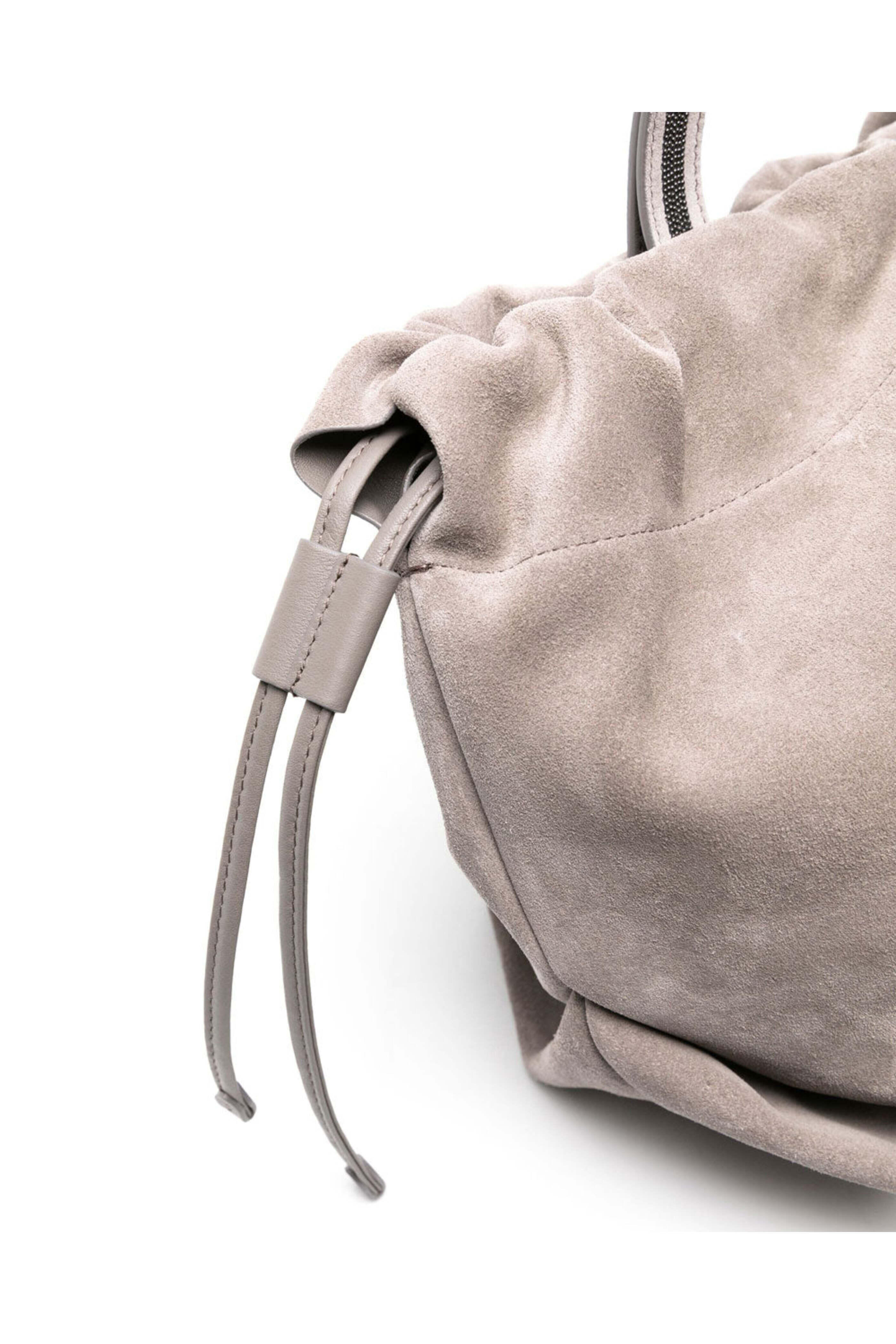 Brunello Cucinelli - Drawstring Shoulder Bag in Petra