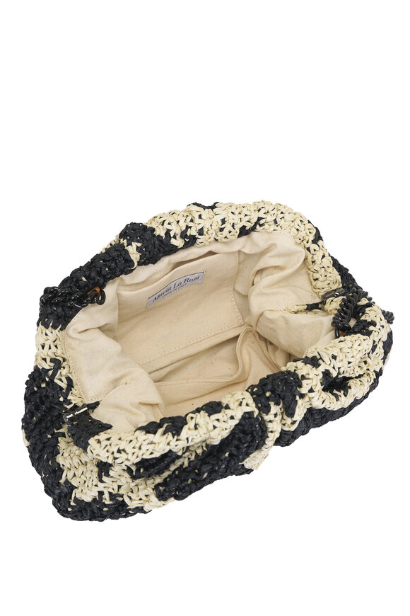 Maria La Rosa Americana Game Black & Ecru Crochet Shoulder Bag - view 5