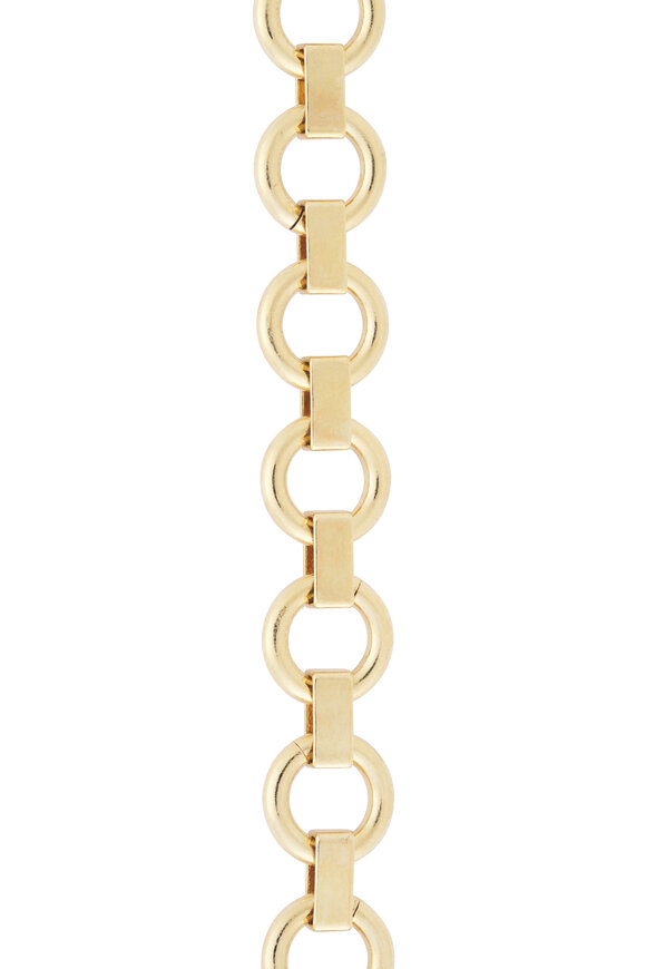Cristina V. Smooth Gold Circle Link Chain Bracelet - view 2
