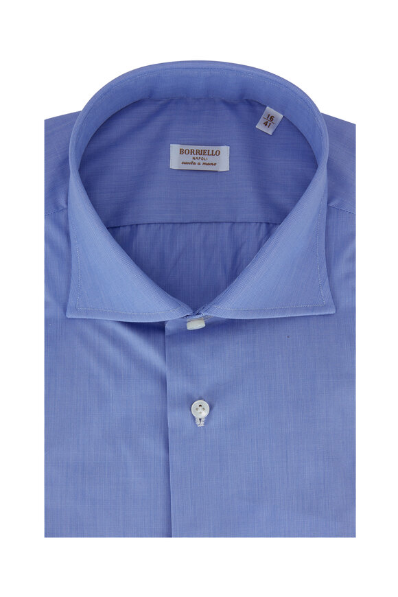 Borriello Light Blue Cotton Dress Shirt