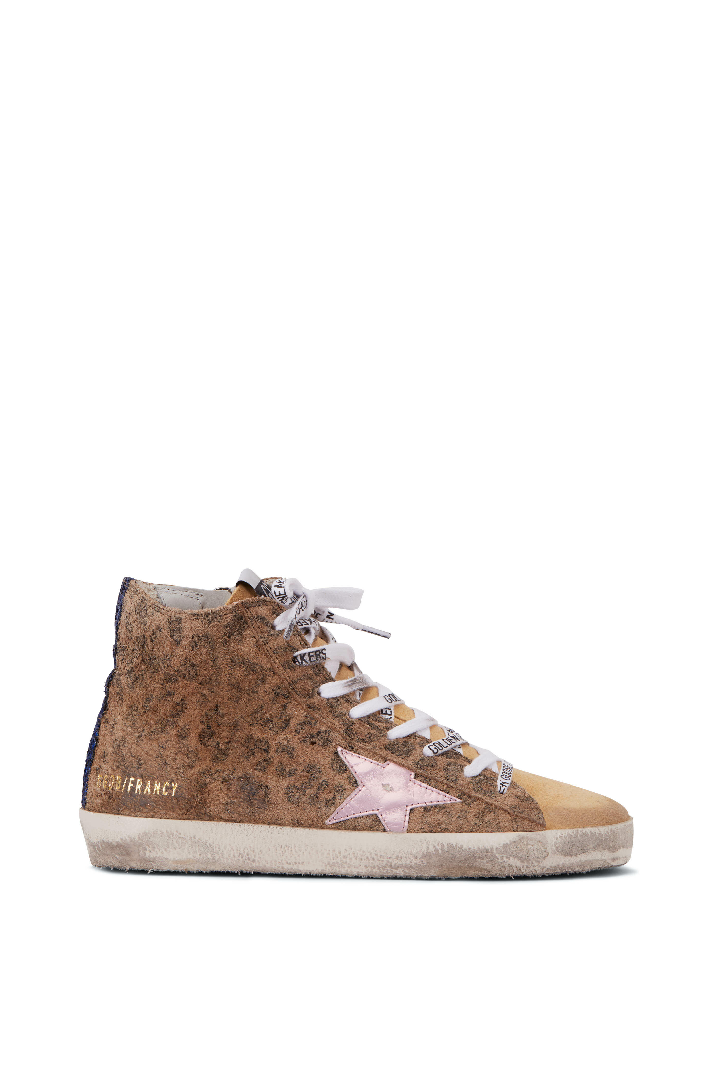 Golden Goose Francy Leopard Suede High Top Sneaker