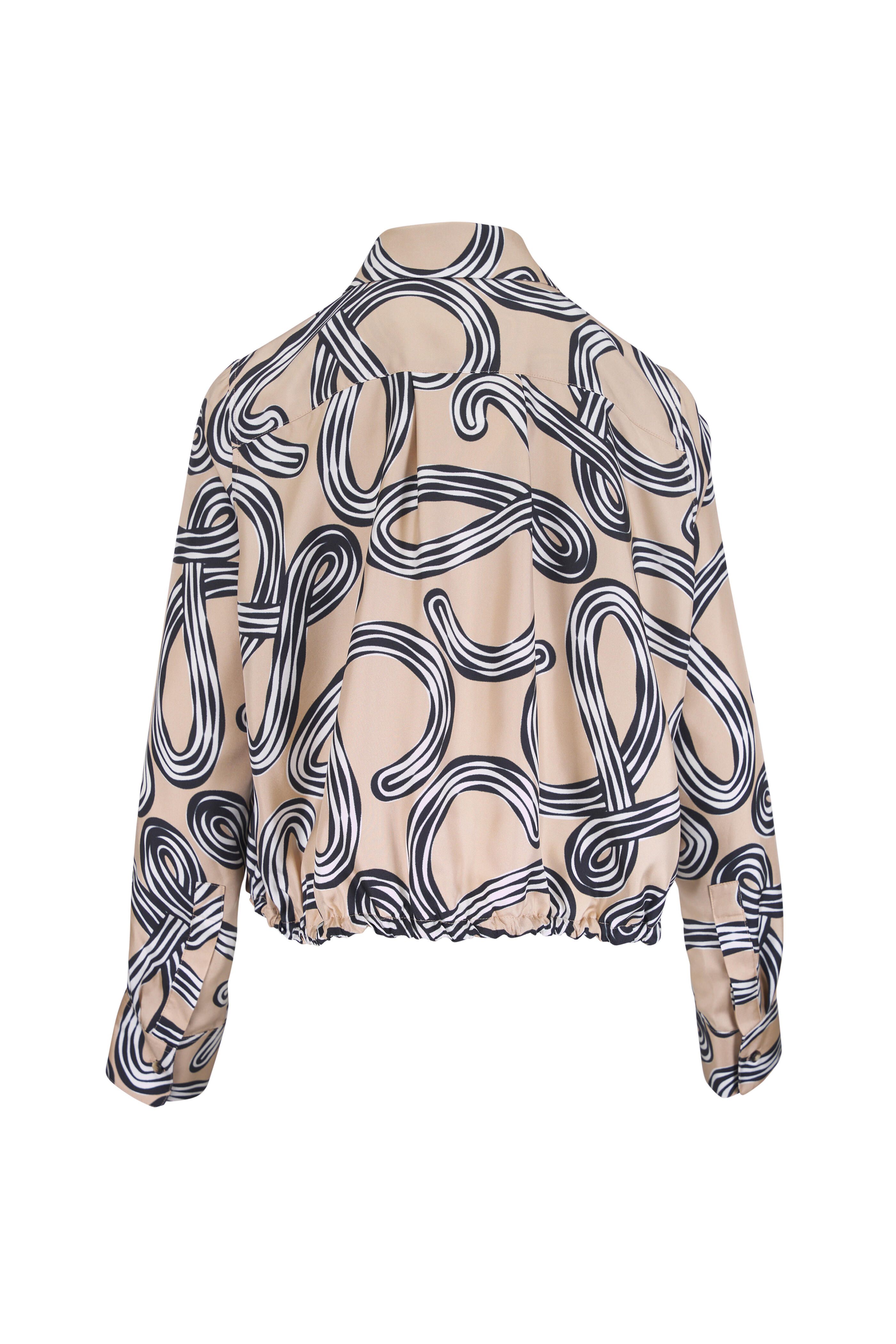 Loewe - Beige & Black Silk Balloon Shirt - view 3