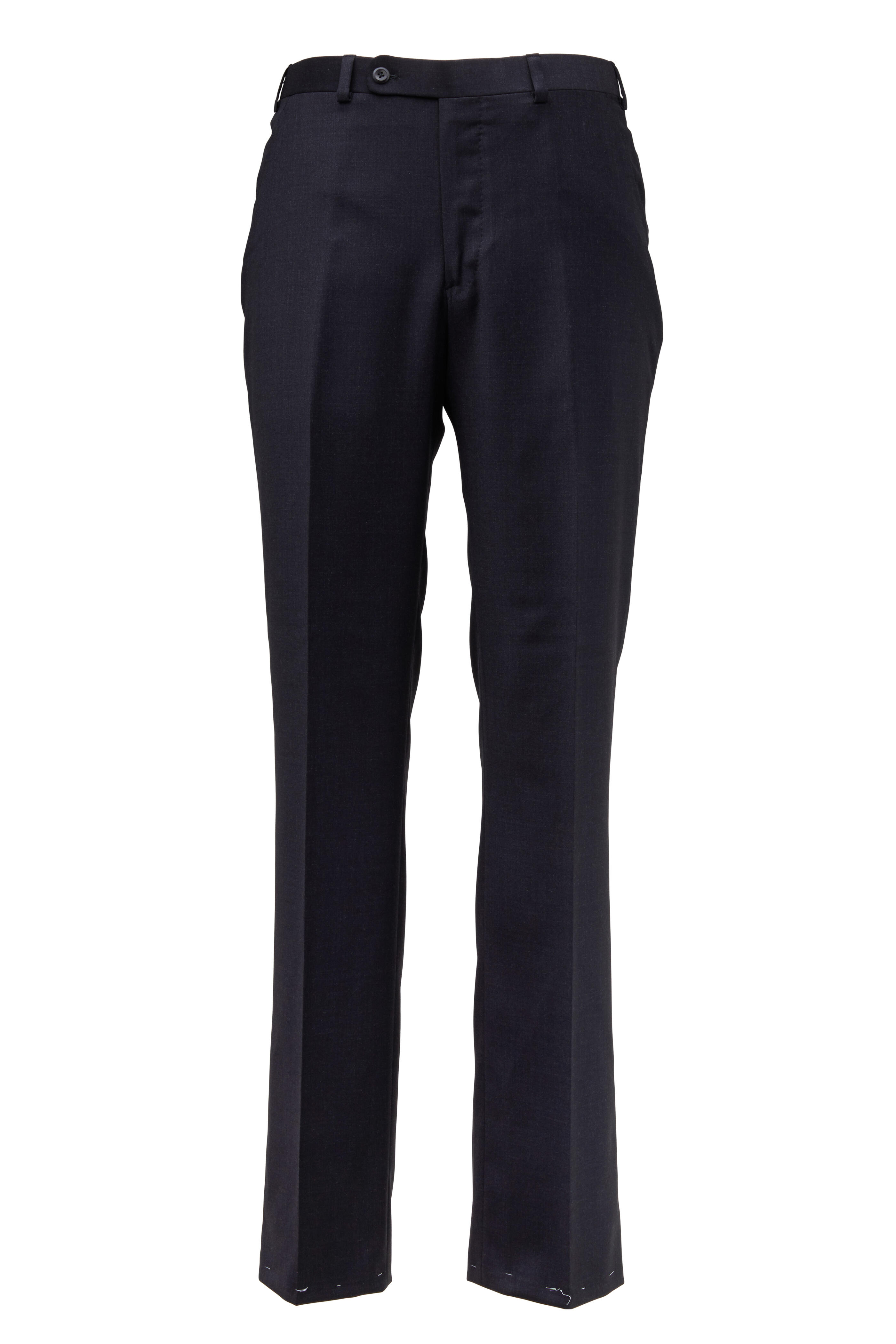 Oxxford Clothes - Monroe Charcoal Gray Wool Dress Pants