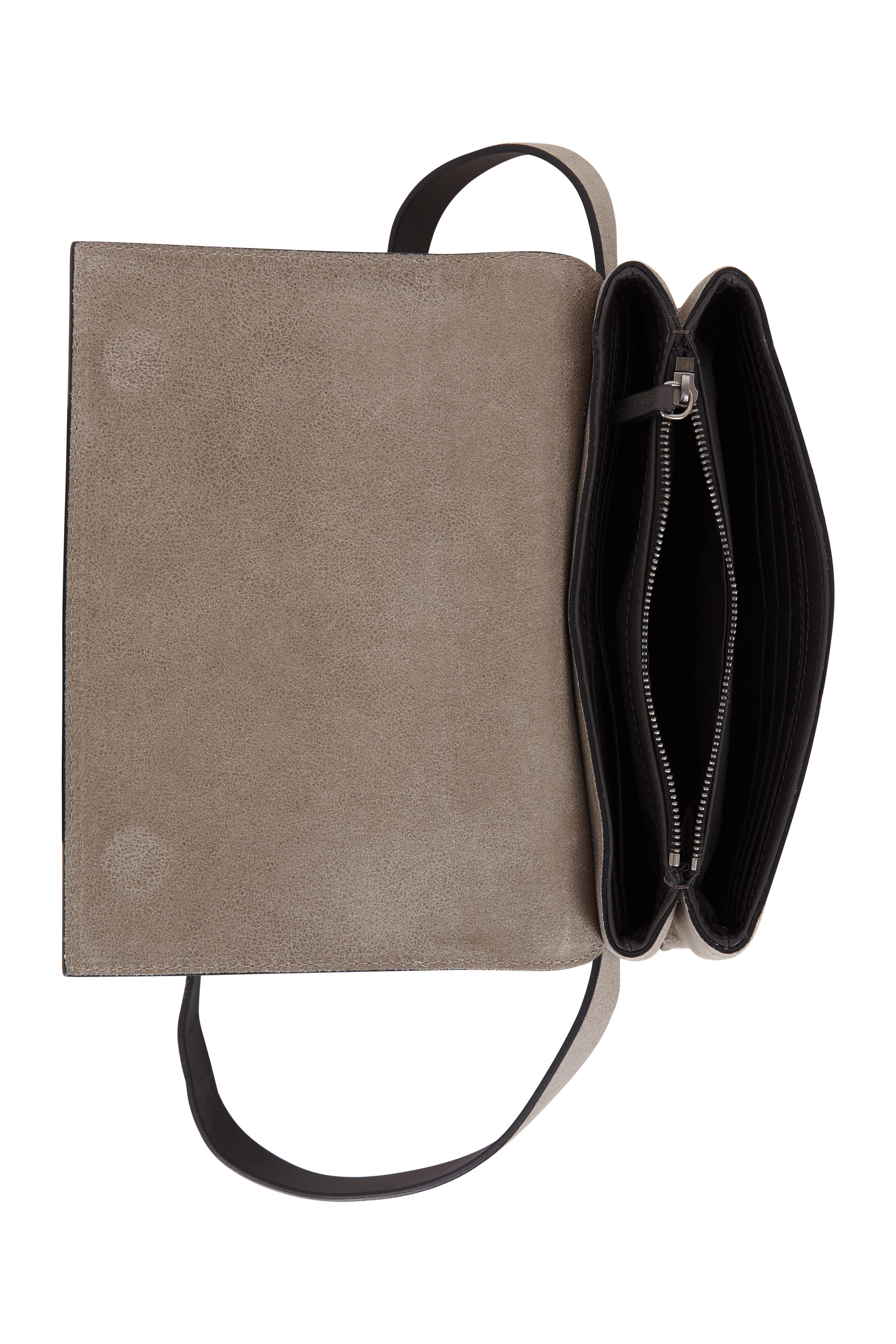 Brunello Cucinelli - Elephant Buff Leather Monili Trim Convertible Bag