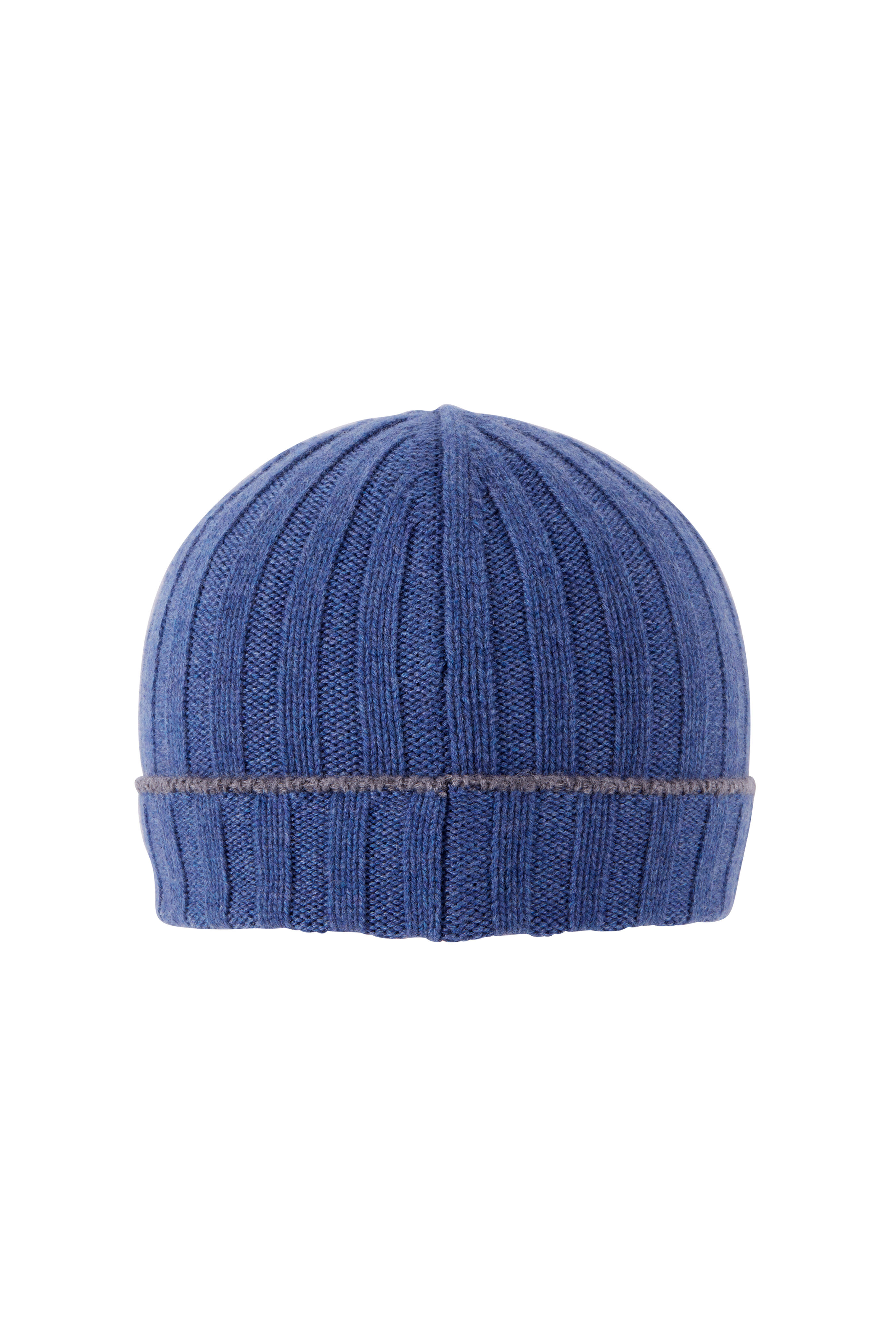 Brunello Cucinelli - Light Blue Ribbed Cashmere Beanie