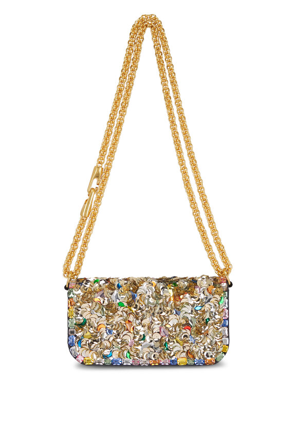 Valentino Garavani Loco Multicolor Sequin Shoulder Bag - view 3