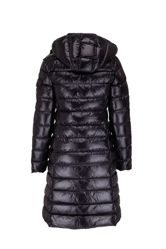 Moncler - Moka Shiny Black Long Fitted Parka