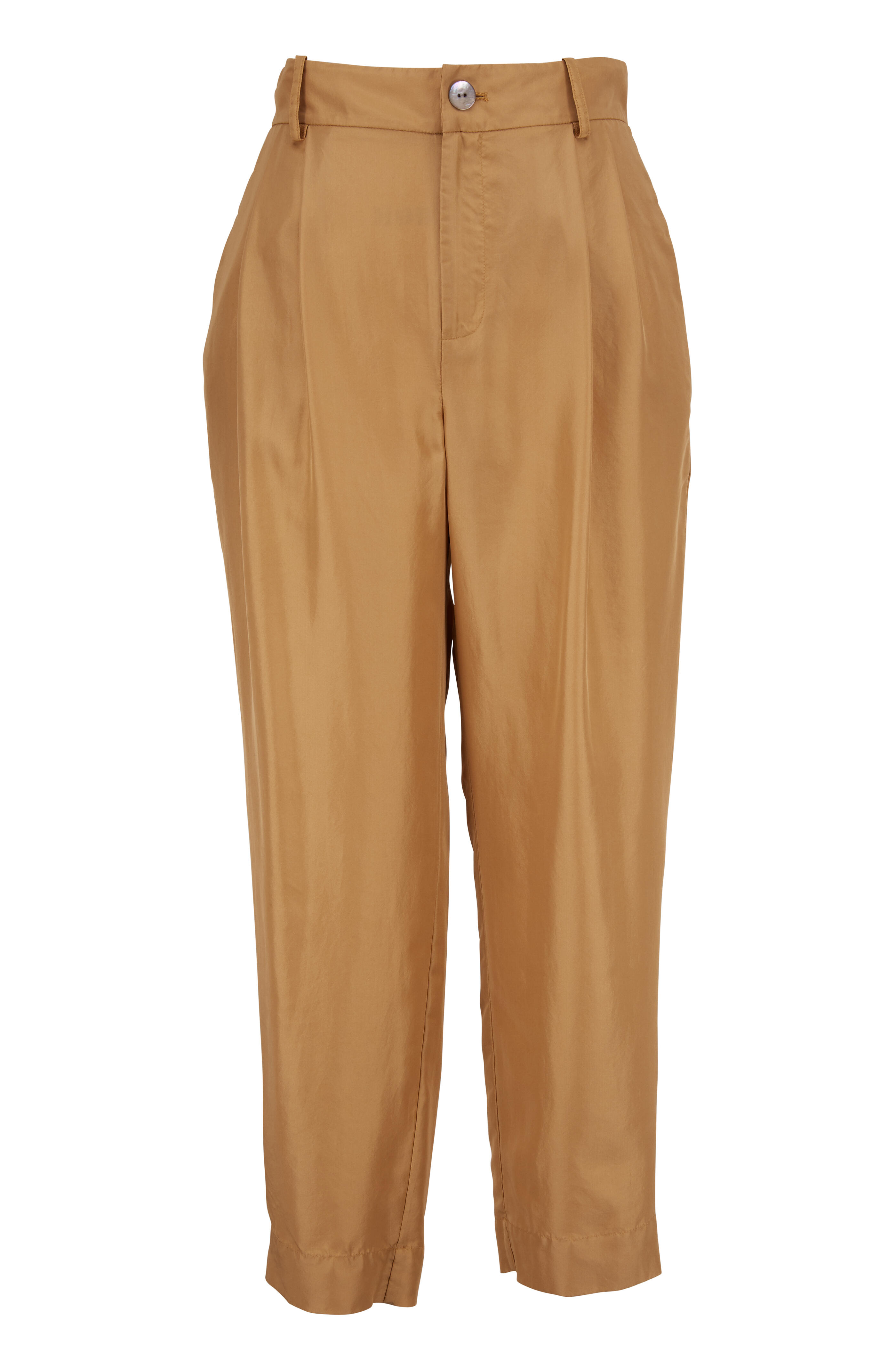 Vince - Sand Silk Cropped Pant