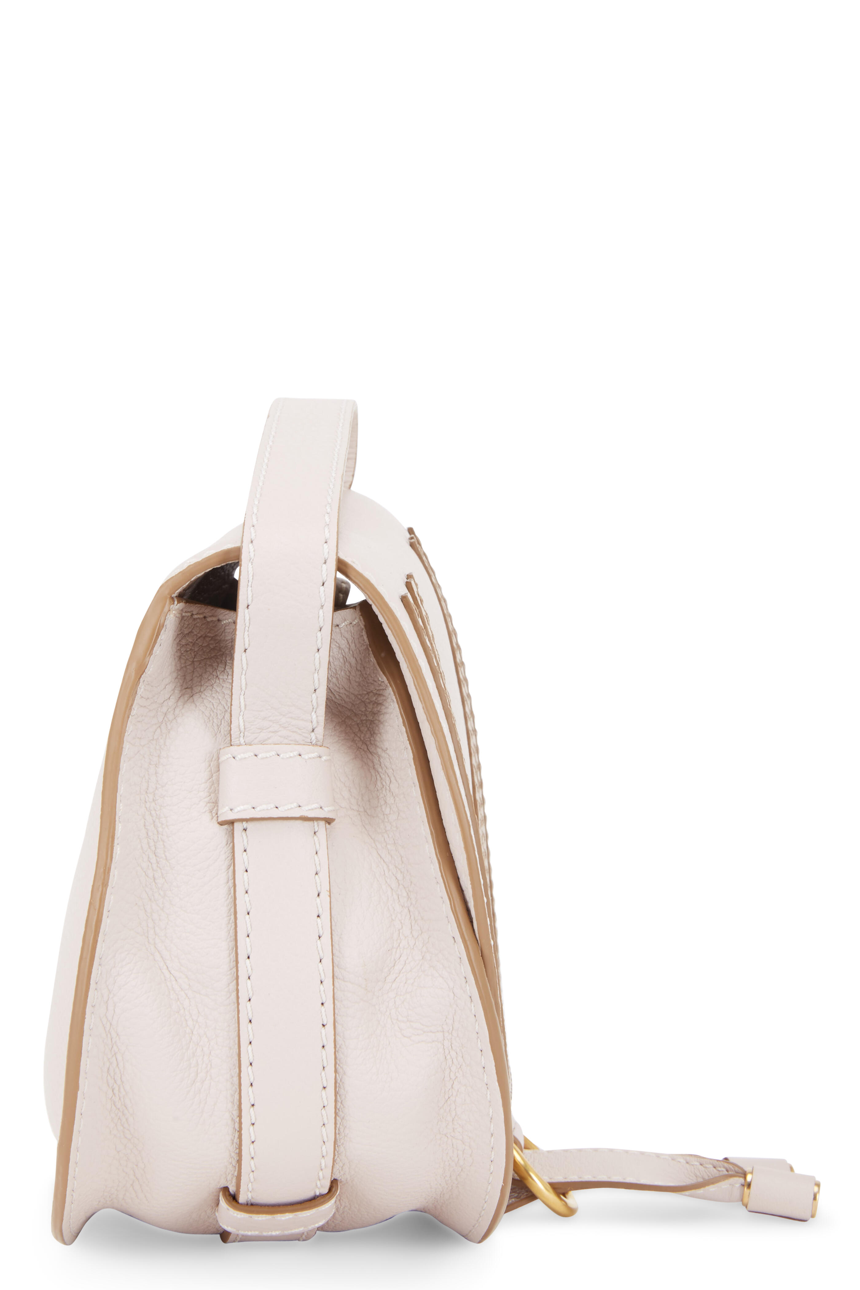 Chloã Women's Marcie White Leather & Raffia Crossbody Bag | by Mitchell Stores