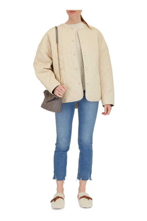 Totême - Light Hay Quilted Cotton Canvas Jacket