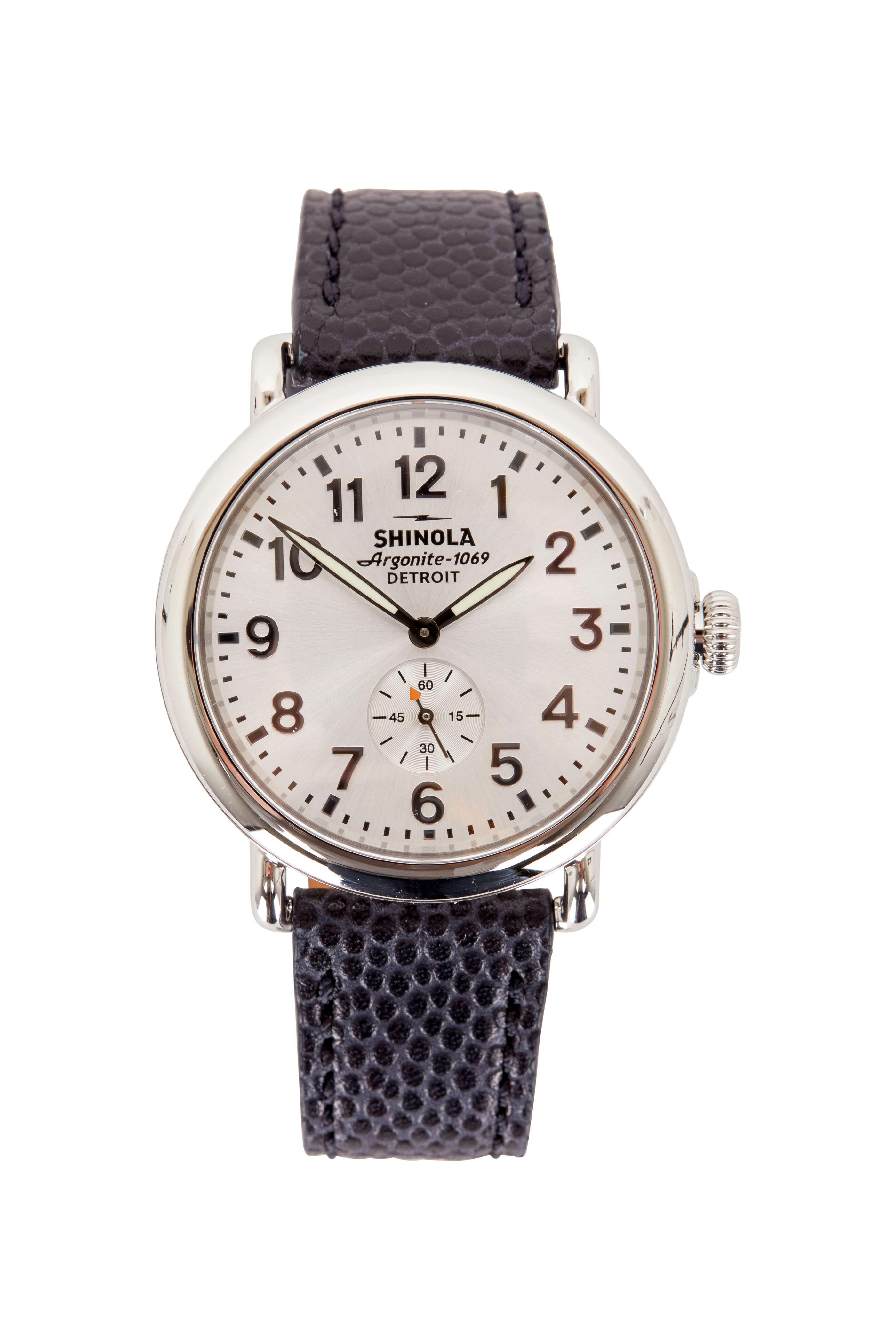 Shinola - The Runwell Navy Pebble Leather Strap Watch, 41mm