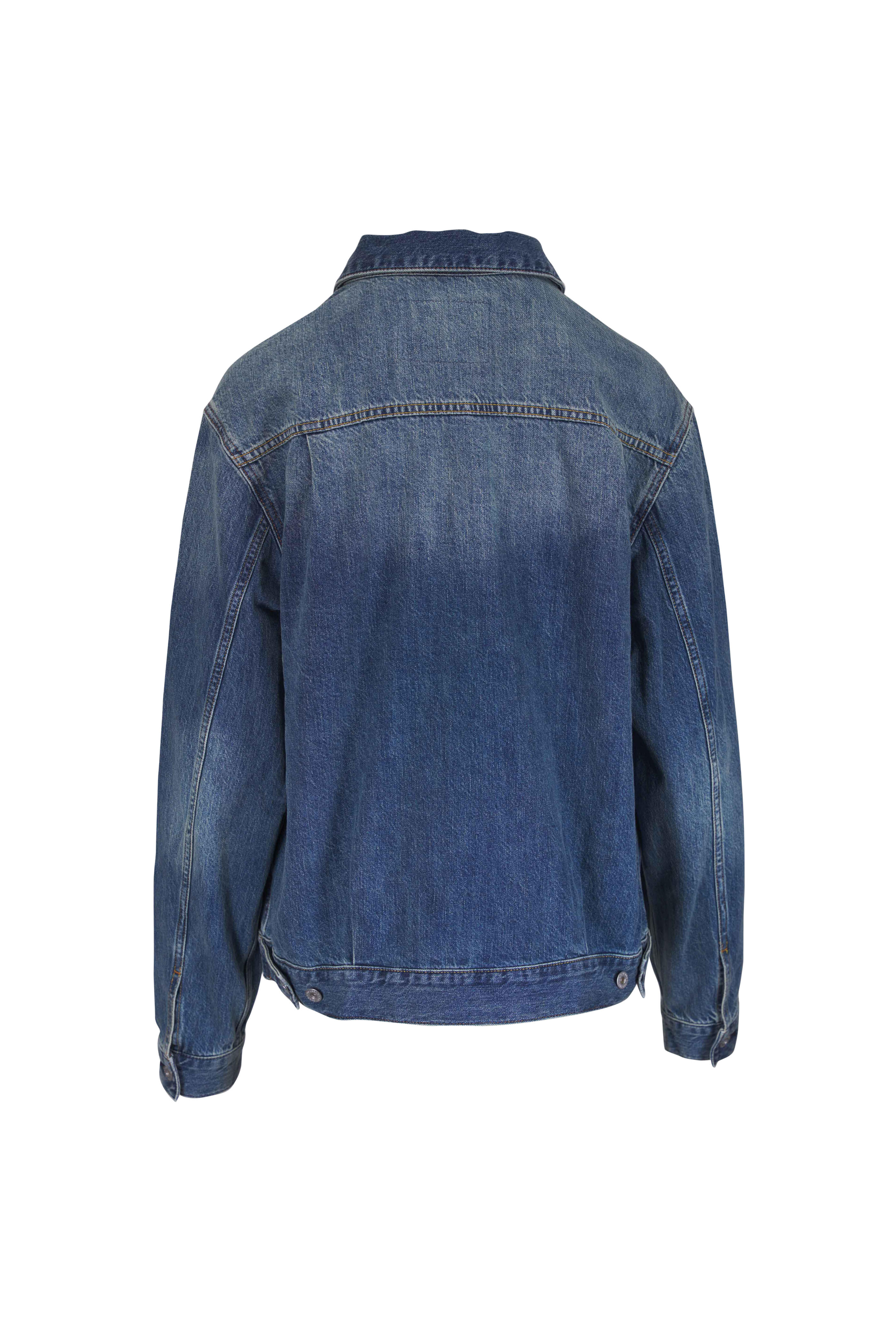 AG - Sid Pleated Denim Trucker Jacket - view 4