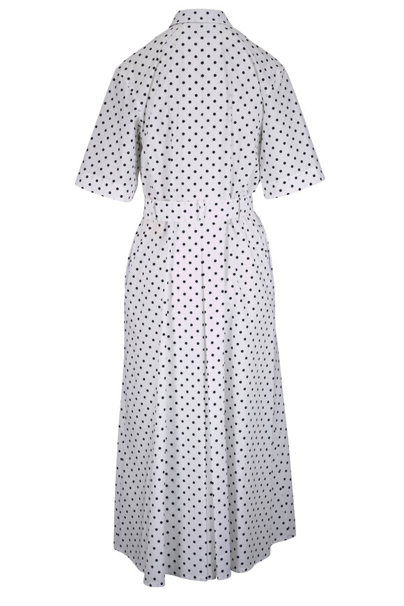 Valentino Black & White Polka Dot Midi Dress - view 3