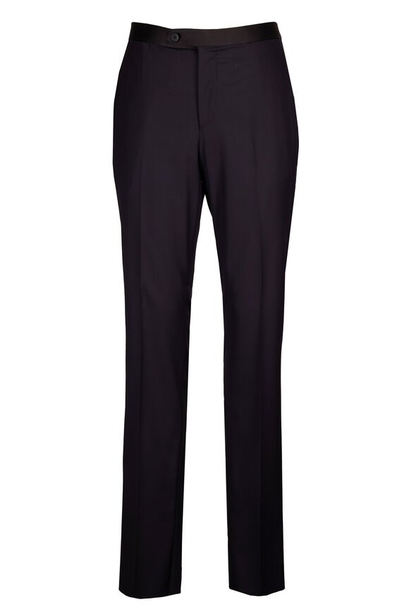 Isaia Navy Blue Peak-Lapel Wool Tuxedo - view 4
