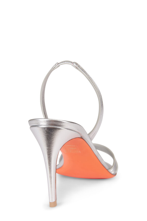 Santoni Serpentive Silver Sandal, 90mm - view 3